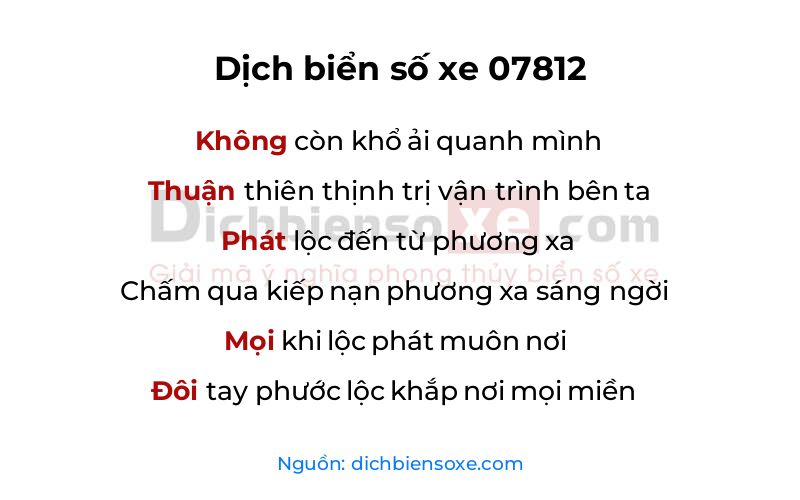 Dịch thơ biển số 07812