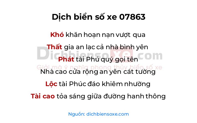 Dịch thơ biển số 07863