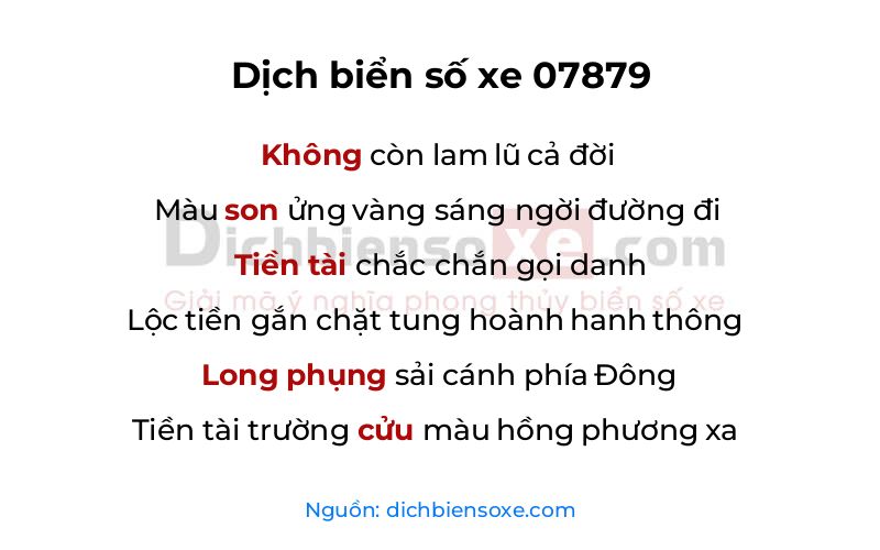 Dịch thơ biển số 07879