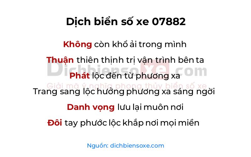 Dịch thơ biển số 07882