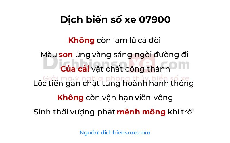 Dịch thơ biển số 07900