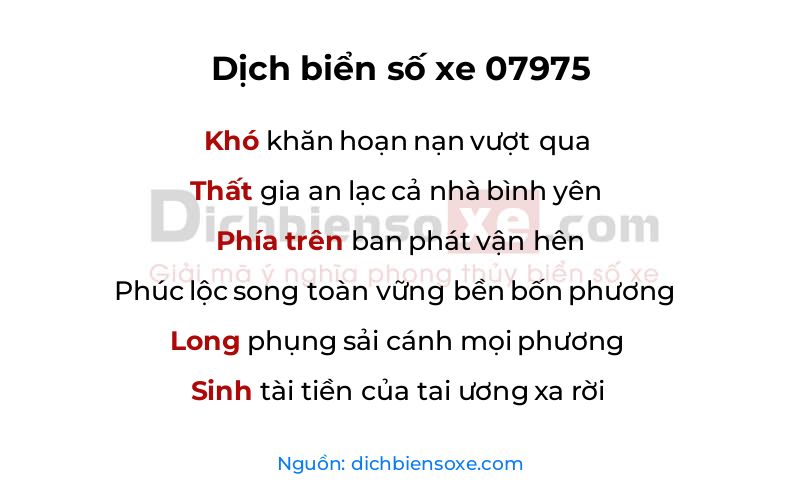 Dịch thơ biển số 07975