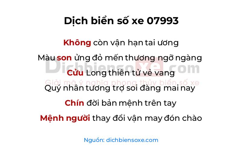 Dịch thơ biển số 07993