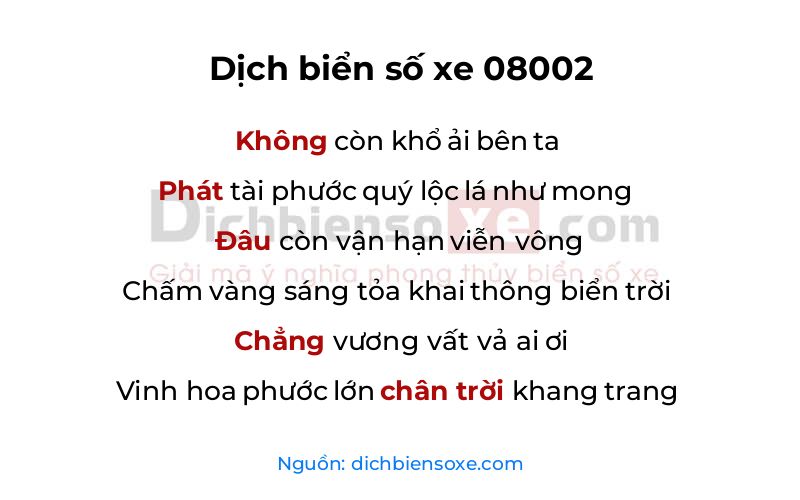 Dịch thơ biển số 08002