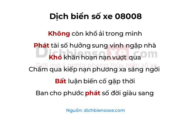 Dịch thơ biển số 08008