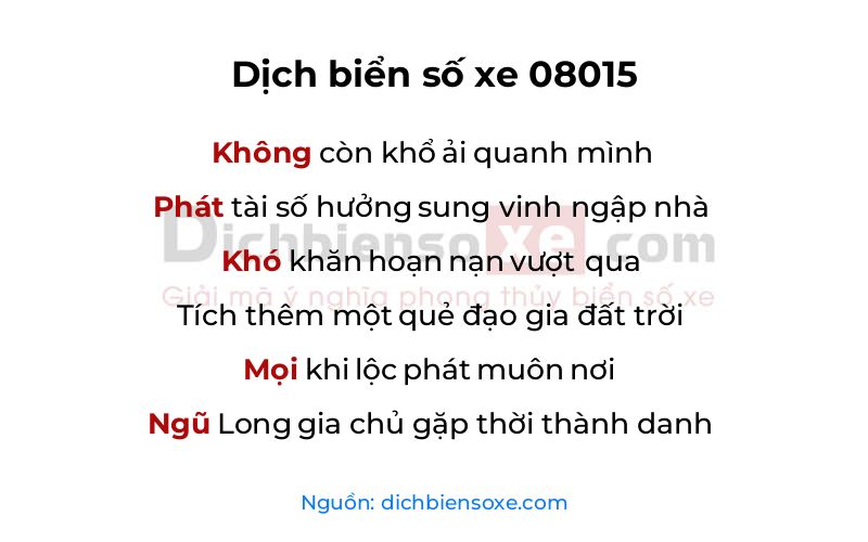 Dịch thơ biển số 08015