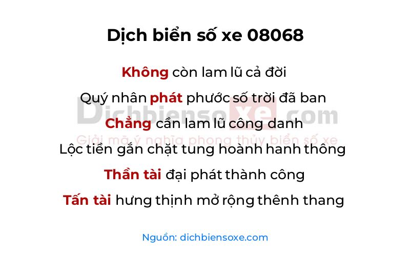 Dịch thơ biển số 08068