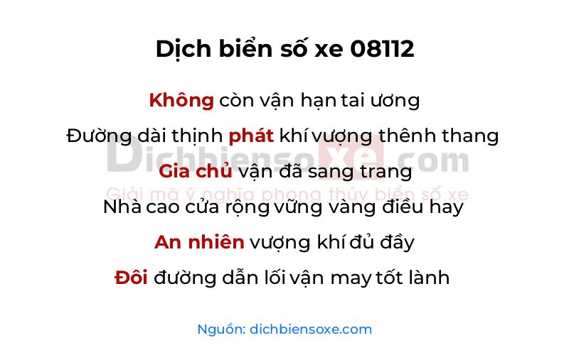 Dịch thơ biển số 08112