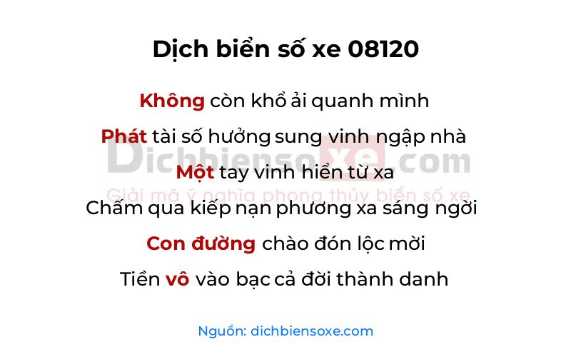 Dịch thơ biển số 08120