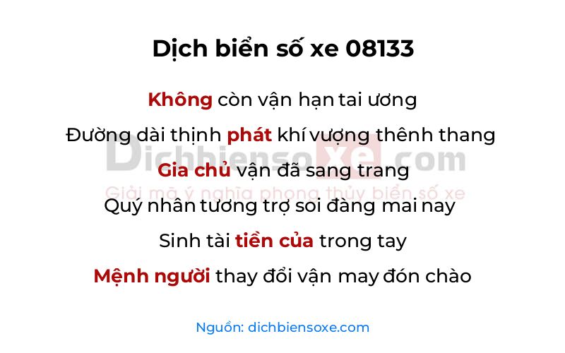 Dịch thơ biển số 08133