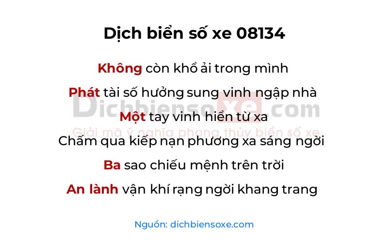 Dịch thơ biển số 08134