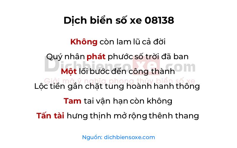 Dịch thơ biển số 08138