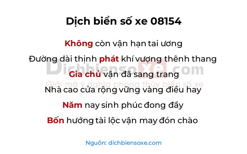 Dịch thơ biển số 08154