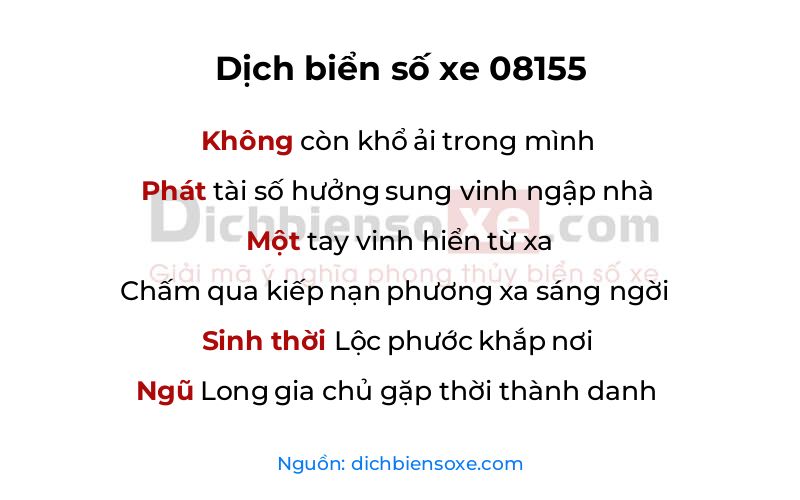 Dịch thơ biển số 08155