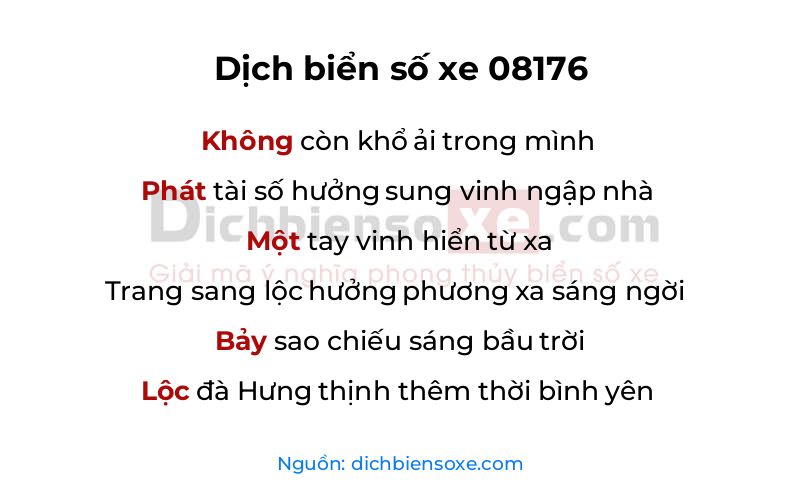 Dịch thơ biển số 08176