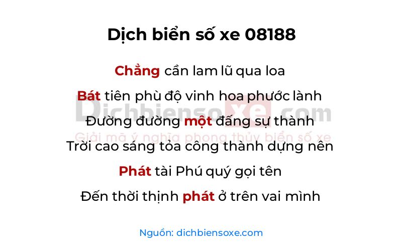 Dịch thơ biển số 08188