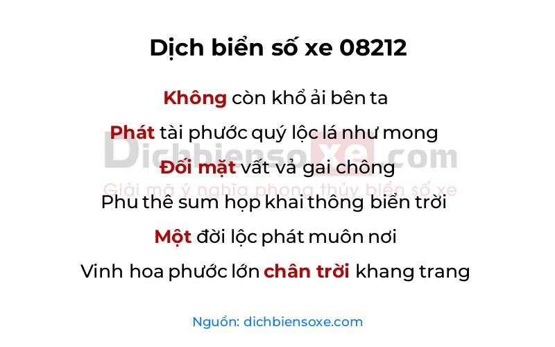Dịch thơ biển số 08212