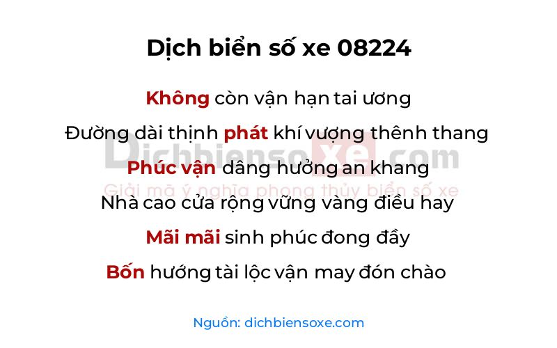 Dịch thơ biển số 08224