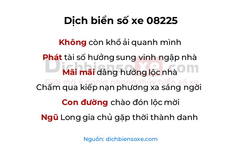 Dịch thơ biển số 08225