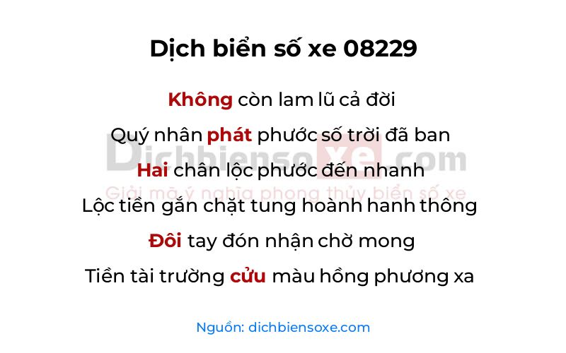 Dịch thơ biển số 08229