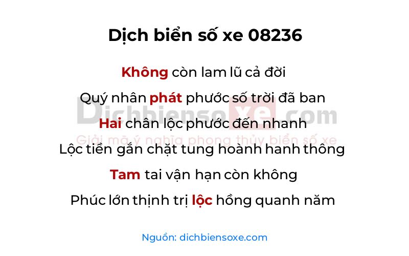 Dịch thơ biển số 08236