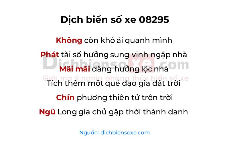 Dịch thơ biển số 08295