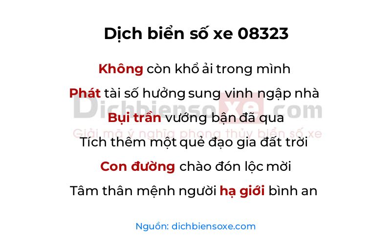 Dịch thơ biển số 08323