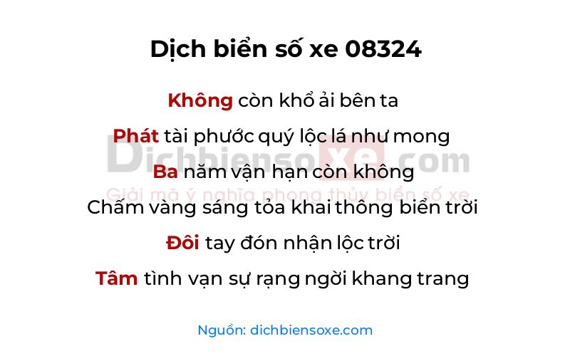 Dịch thơ biển số 08324