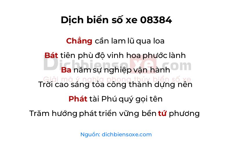 Dịch thơ biển số 08384