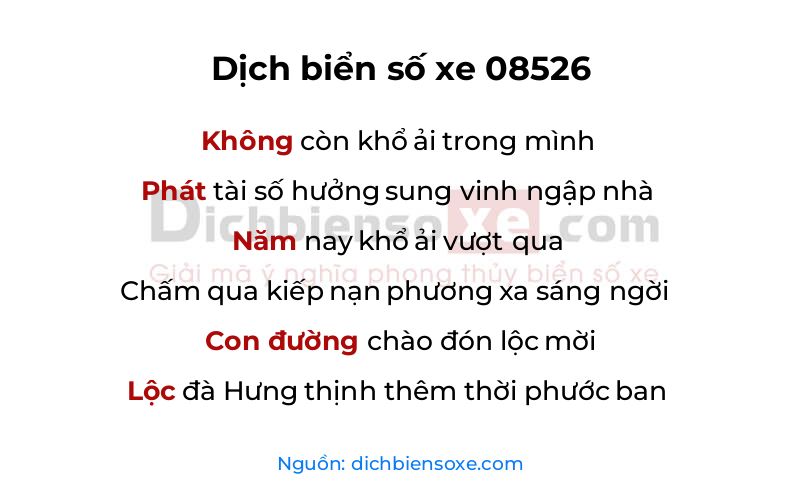 Dịch thơ biển số 08526