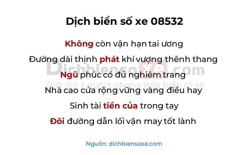 Dịch thơ biển số 08532