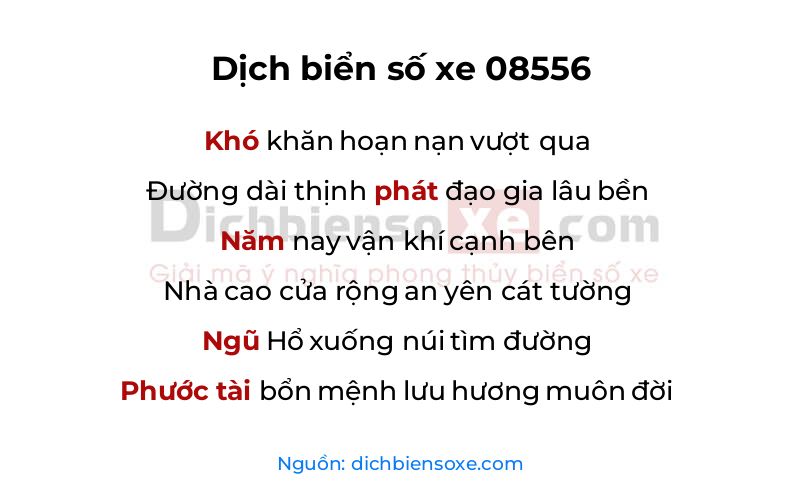 Dịch thơ biển số 08556