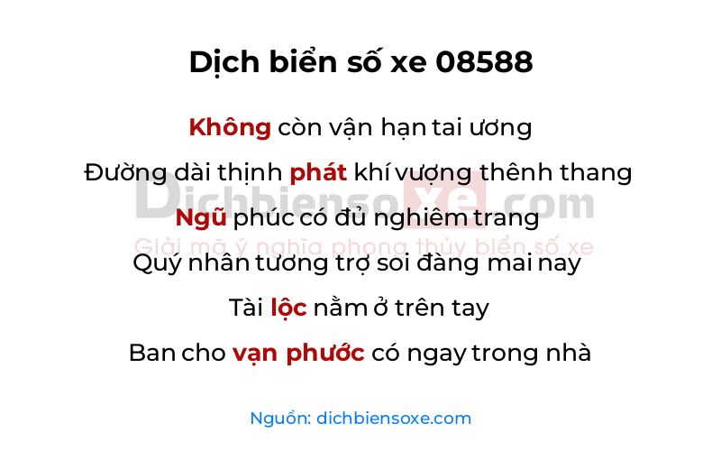 Dịch thơ biển số 08588