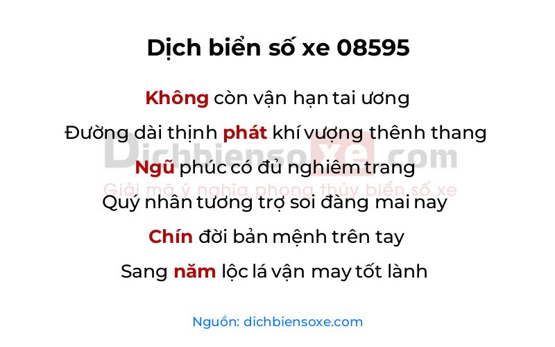 Dịch thơ biển số 08595