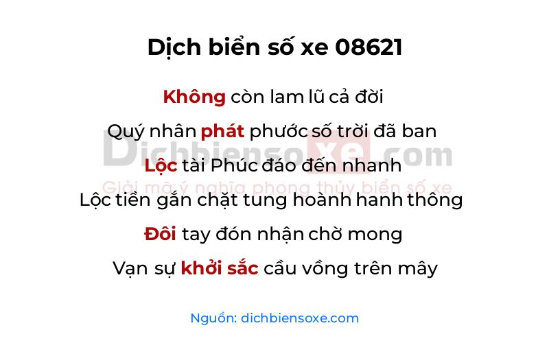 Dịch thơ biển số 08621
