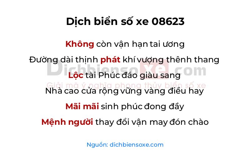 Dịch thơ biển số 08623