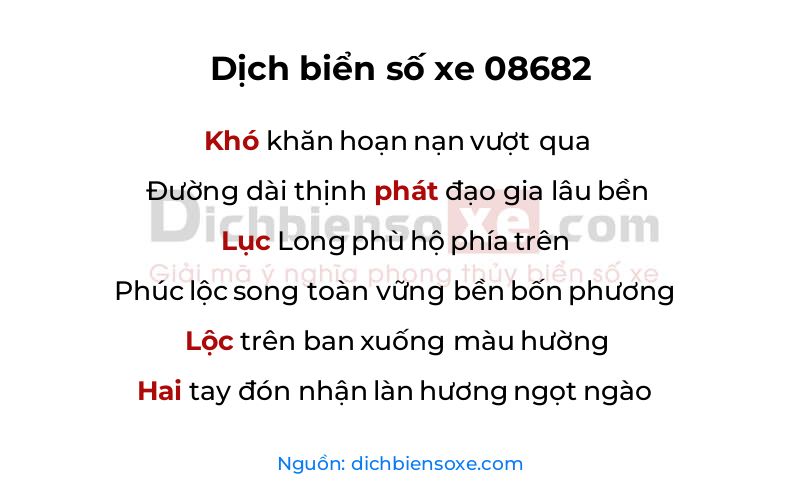 Dịch thơ biển số 08682