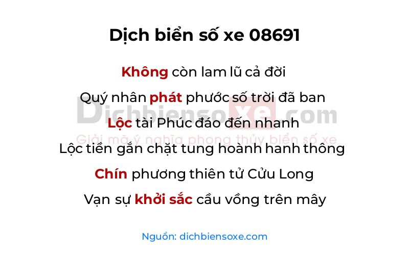 Dịch thơ biển số 08691