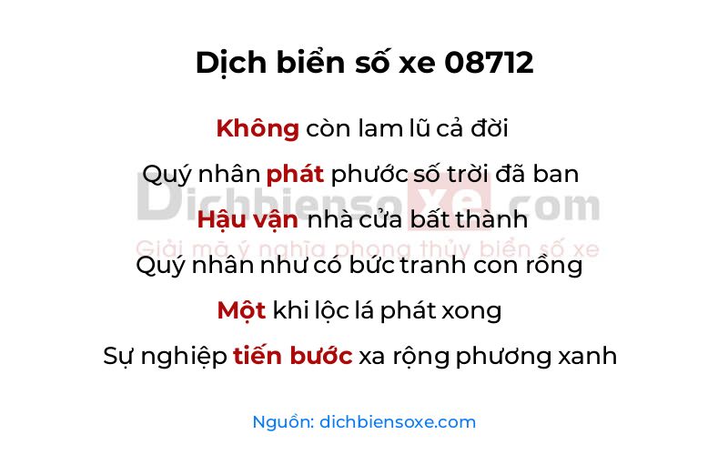 Dịch thơ biển số 08712