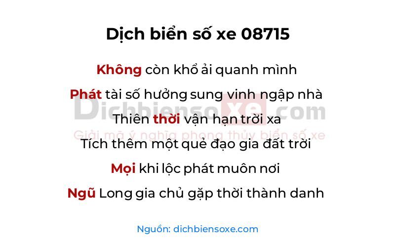 Dịch thơ biển số 08715