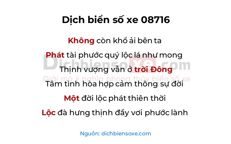 Dịch thơ biển số 08716