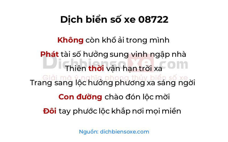 Dịch thơ biển số 08722