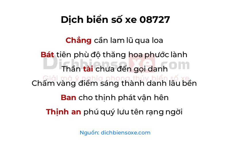 Dịch thơ biển số 08727