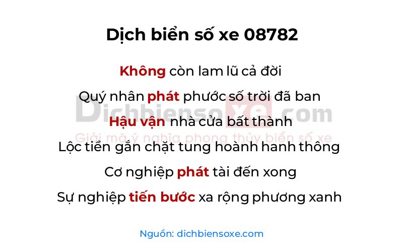 Dịch thơ biển số 08782