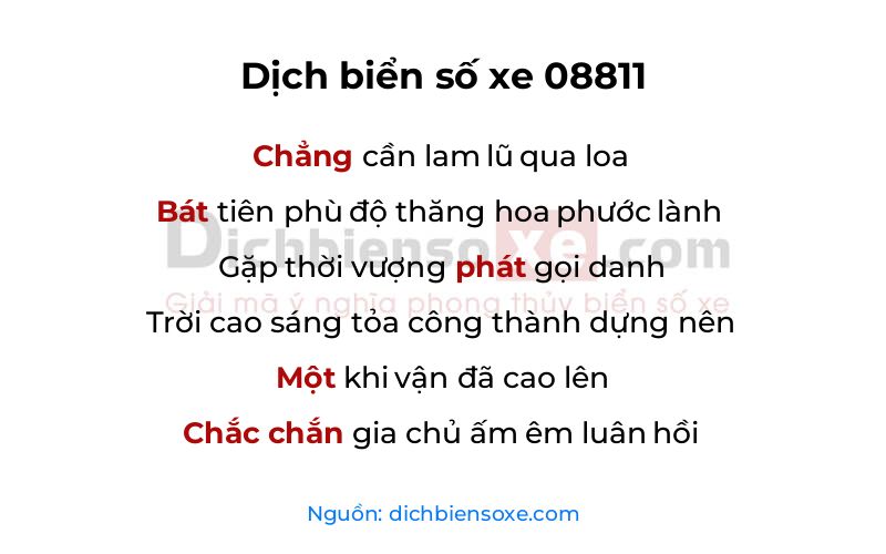 Dịch thơ biển số 08811