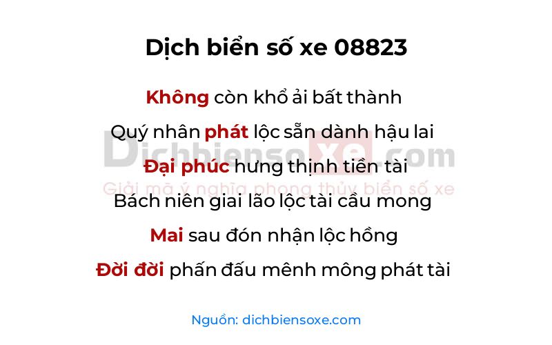 Dịch thơ biển số 08823