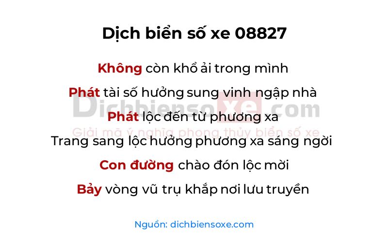 Dịch thơ biển số 08827