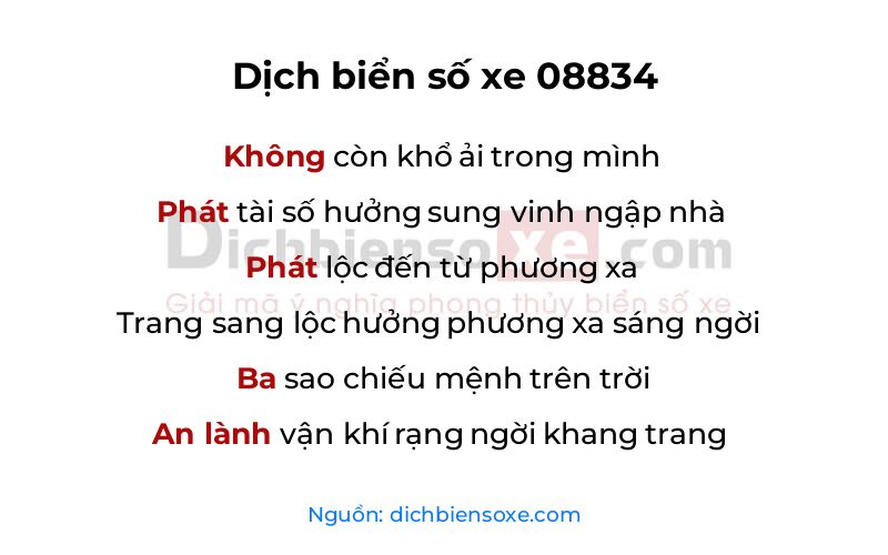 Dịch thơ biển số 08834