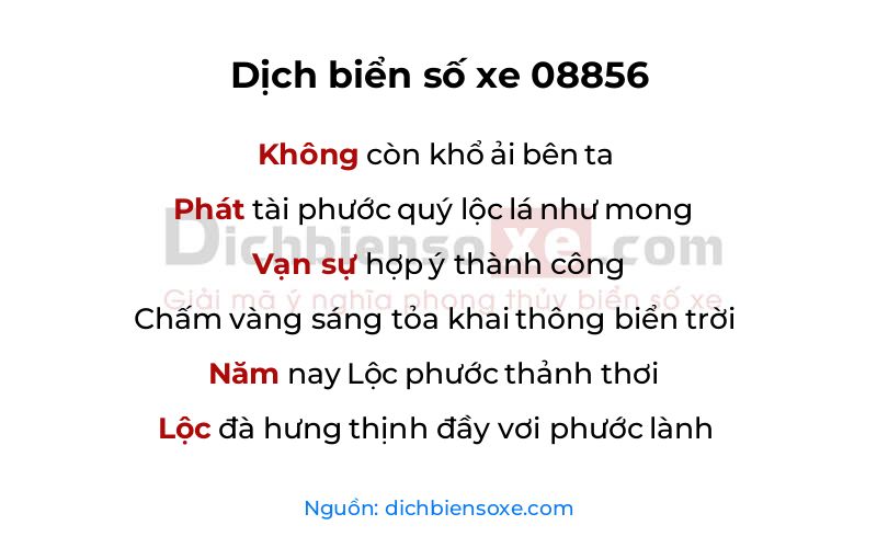 Dịch thơ biển số 08856