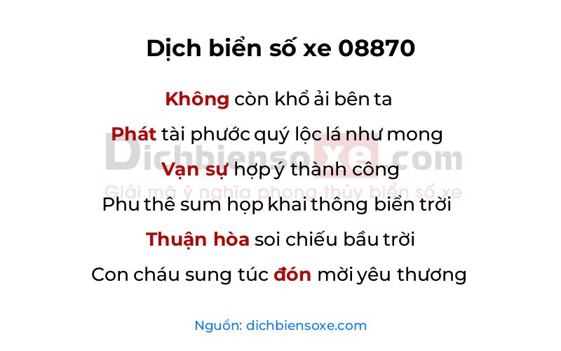 Dịch thơ biển số 08870
